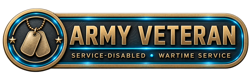 Army veteran; service-disabled; wartime service