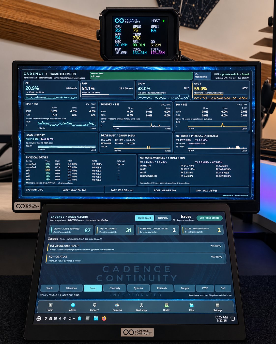 Previously published editorial view of the Cadence Continuity cockpit